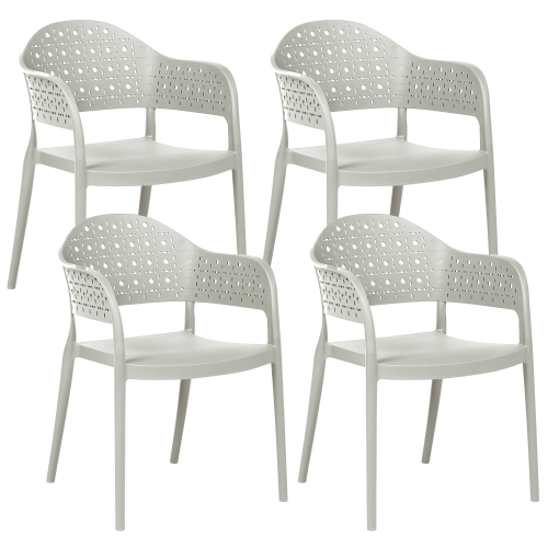 Beliani Set of 4 Chairs NARINO Light Green