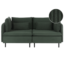 Modular Sofa 2 Seater EGERIS Dark Green Corduroy