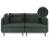 Beliani Modular Sofa 2 Seater EGERIS Dark Green Corduroy 1