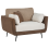 Beliani Armchair BOLGA Fabric Brown 1