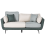 Beliani Sofa 3 Seater BOLGA Fabric Green 1