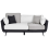 Beliani Sofa 3 Seater BOLGA Fabric Black 1