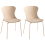 Beliani Set of 2 Dining Chairs PITSBURG Beige 1