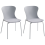 Beliani Set of 2 Dining Chairs PITSBURG Grey 1