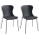 Beliani Set of 2 Dining Chairs PITSBURG Black 1