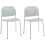 Beliani Set of 2 Dining Chairs WINDUST Metal Mint Green 1