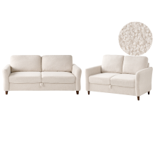 Living Room Set 5 Seater MARE Boucle Beige