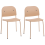 Beliani Set of 2 Dining Chairs WINDUST Metal Beige 1