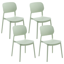 Set of 4 Garden Chairs TUPIZA Light Green