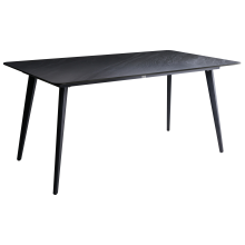 Garden Dining Table RODALLO 160 cm 90 cm Stone Black Marble
