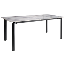 Garden Dining Table FELETTO 180 cm 90 cm Stone Grey Marble