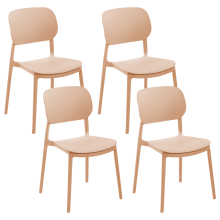 Set of 4 Garden Chairs TUPIZA Beige