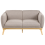 Beliani Sofa 2 Seater LJUNG Fabric Light Brown 1