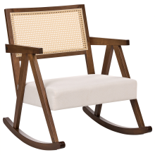 Rocking Chair RYA Wood Brown/ Light Beige
