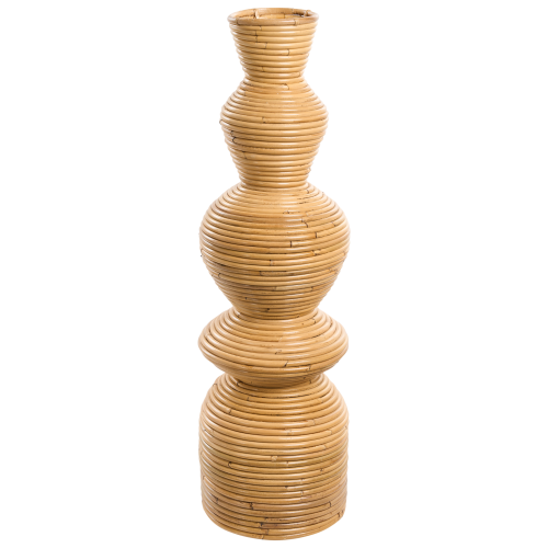 Beliani Decorative Vase NUORO 70 cm Rattan Natural
