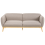 Beliani Sofa 3 Seater LJUNG Fabric Light Brown 1