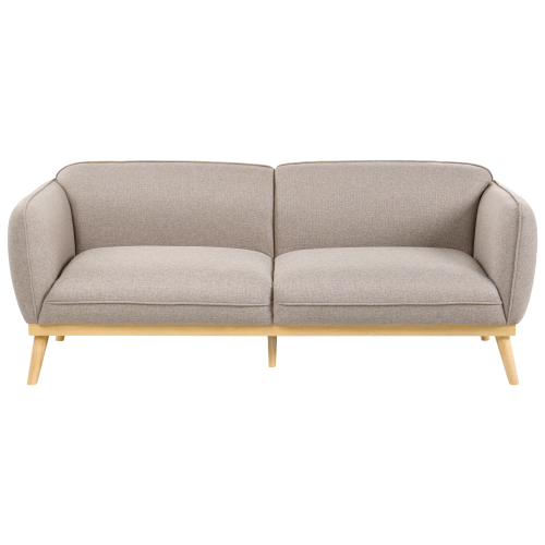 Beliani Sofa 3 Seater LJUNG Fabric Light Brown