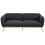 Beliani Sofa 3 Seater LJUNG Fabric Black 1