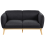 Beliani Sofa 2 Seater LJUNG Fabric Black 1