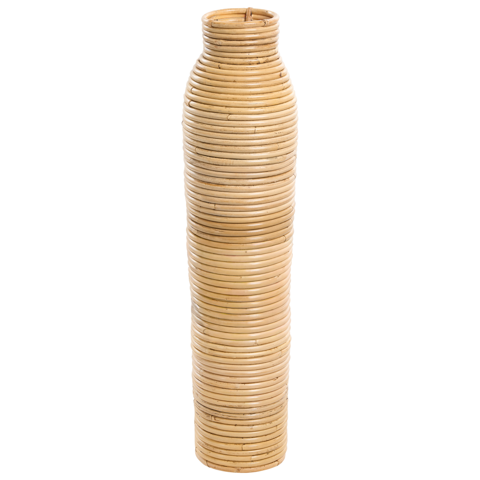 Beliani Decorative Vase Premana Rattan 55 Cm Natural