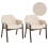 Beliani Set of 2 Dining Chairs ALBION Boucle Light Beige 1