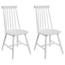 Set of 2 Dining Chairs BURBANK Wood White