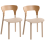 Beliani Set of 2 Dining Chairs WALDEN Light Beige 1