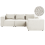 Beliani Modular Corner Sofa 4 Seater AXEBO Boucle Off-White Left Hand 1