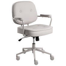 Desk Chair PARAMUS Faux Leather Grey