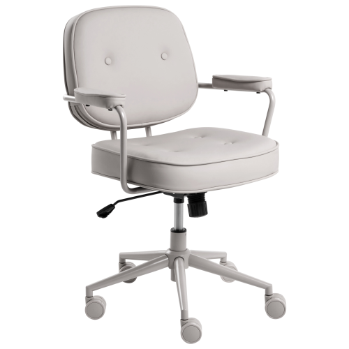 Beliani Desk Chair PARAMUS Faux Leather Grey