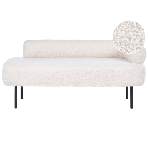 Beliani Right-Hand Chaise Longue MIRMANDE Boucle Off-White