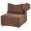 Beliani 1-Seat Section AXEBO Boucle Brown 1