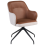Beliani Dining Chair Swivel STOWE Fabric Brown 1