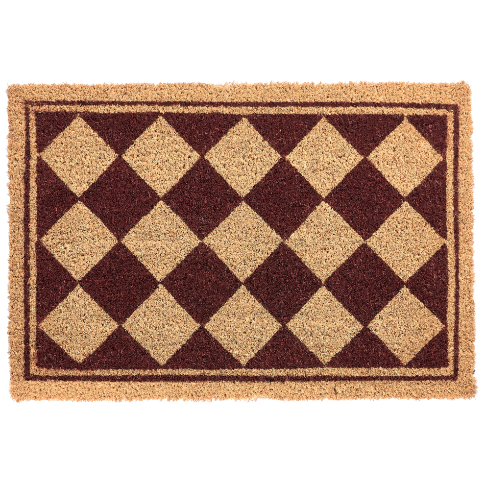 Photos - Doormat Beliani  CARDONA Beige/ Brown 40 x 60 cm Coir 
