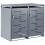 Beliani Double Wheelie Bin Store 480 L PERISSA Metal Dark Grey 1