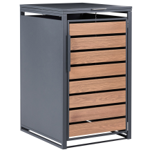 Wheelie Bin Store 240 L POLICORO Metal Dark Grey