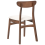 Beliani Set of 2 Dining Chairs DOYLE Wood Brown/Light Beige 6