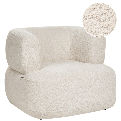 Beliani Armchair LOHJA Chenille Light Beige