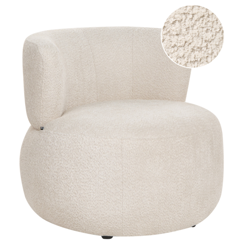 Beliani Armchair VOLDA Chenille Light Beige