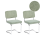 Beliani Set of 2 Dining Chairs IRWIN Boucle Light Green 1