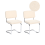 Beliani Set of 2 Dining Chairs IRWIN Boucle Light Beige 1