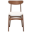 Beliani Set of 2 Dining Chairs DOYLE Wood Brown/Light Beige 5