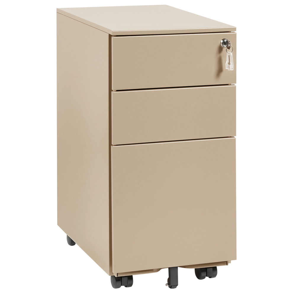Beliani Storage Unit Bolsena Metal Beige