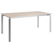 Conference Table FELETTO 90 cm 180 cm Stone Travertine Effect