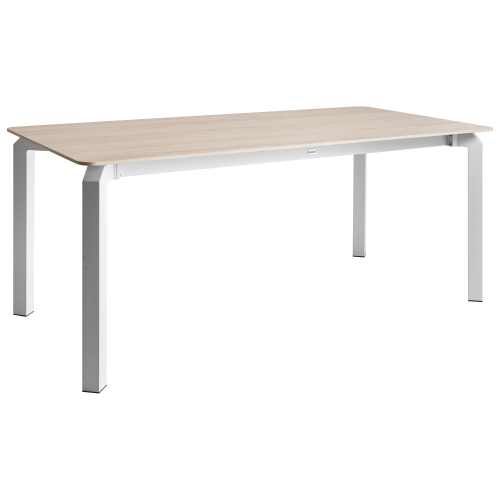 Beliani Conference Table FELETTO 90 cm 180 cm Stone Travertine Effect
