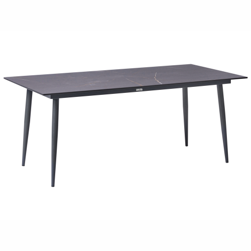 Beliani Conference Table TOLENTINO 90 cm 180 cm Grey Marble