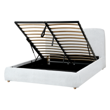 Ottoman Bed BLAGNAC Fabric Light Grey 140 x 200 cm (EU Double)