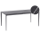 Beliani Garden Dining Table SOVARETO 180 cm 90 cm Marble Effect Black Marble 1