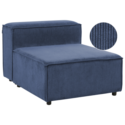 Beliani 1-Seat Section ARDAL Corduroy Dark Blue