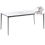 Beliani Garden Dining Table SOVARETO 180 cm 90 cm Marble Effect White Marble 1